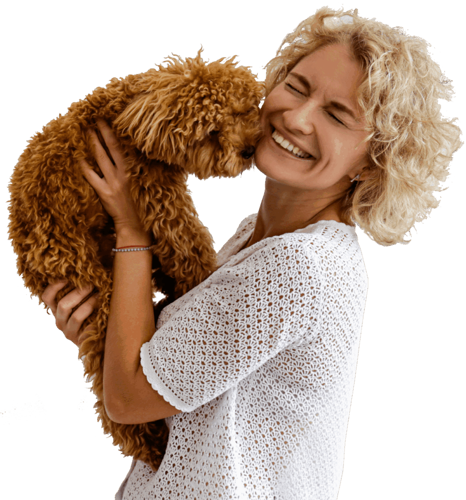Maîtresse avec son chien